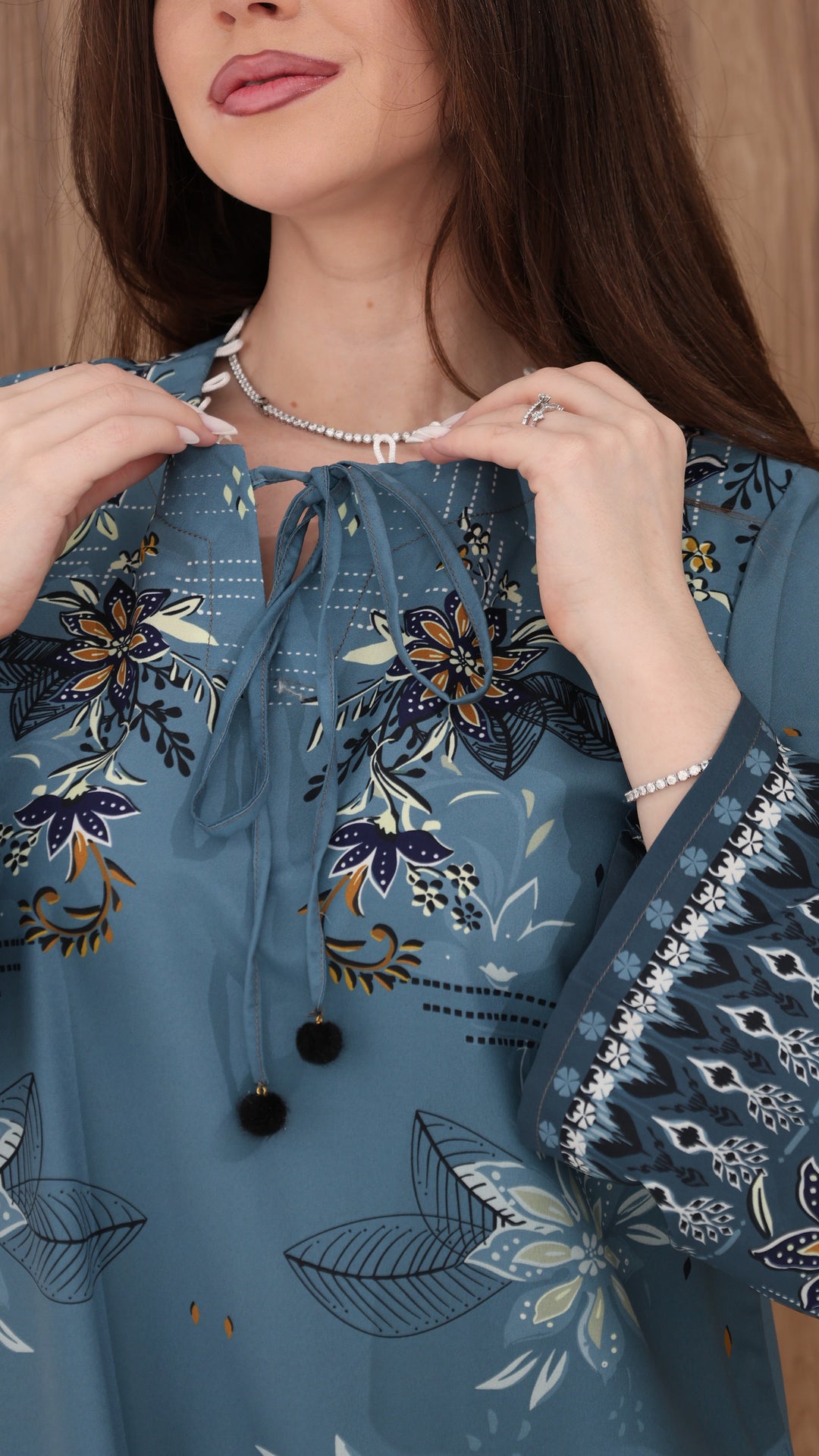 Indigo Serenity Kaftan Dress