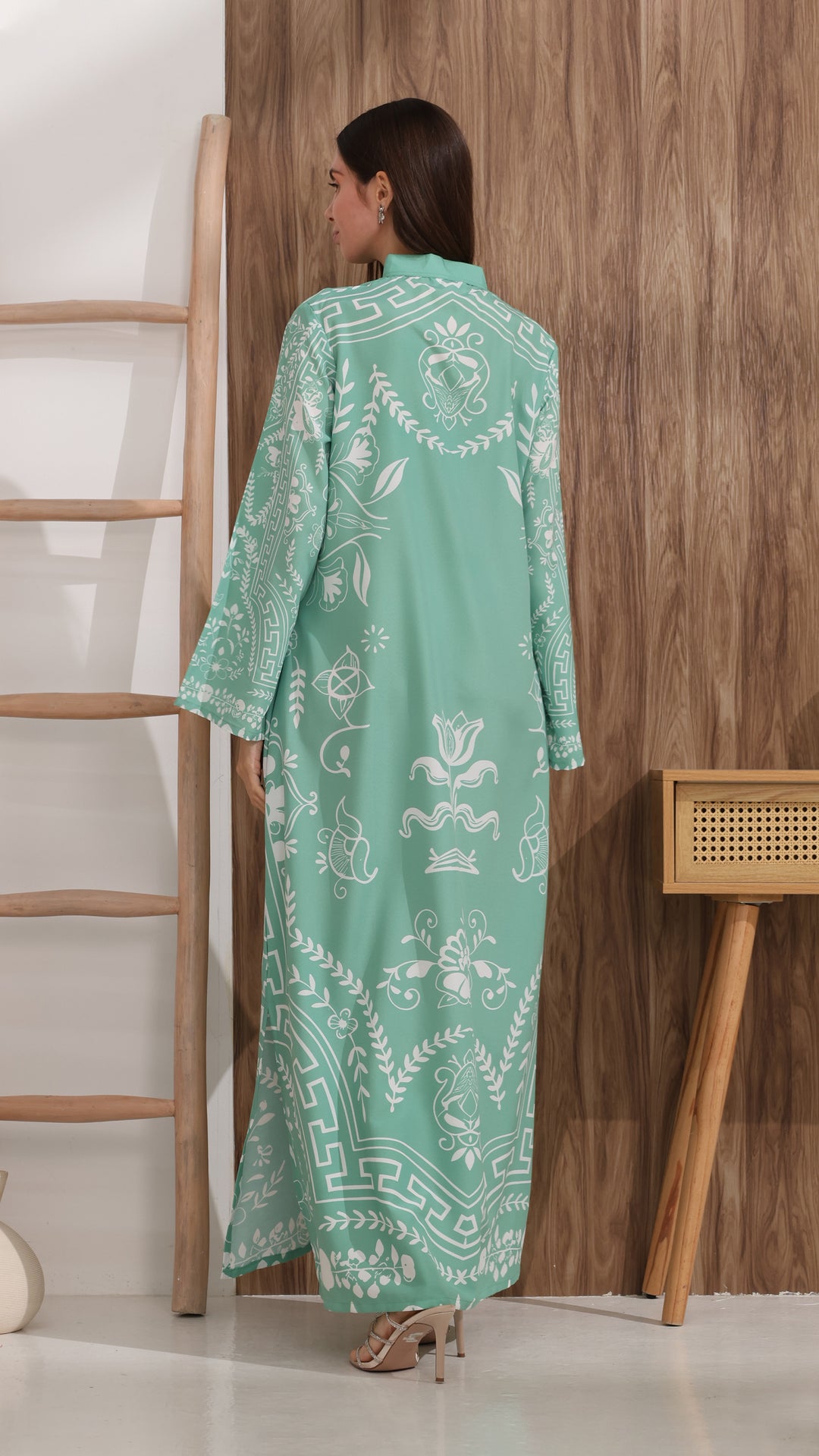 Aqualine Kaftan Dress