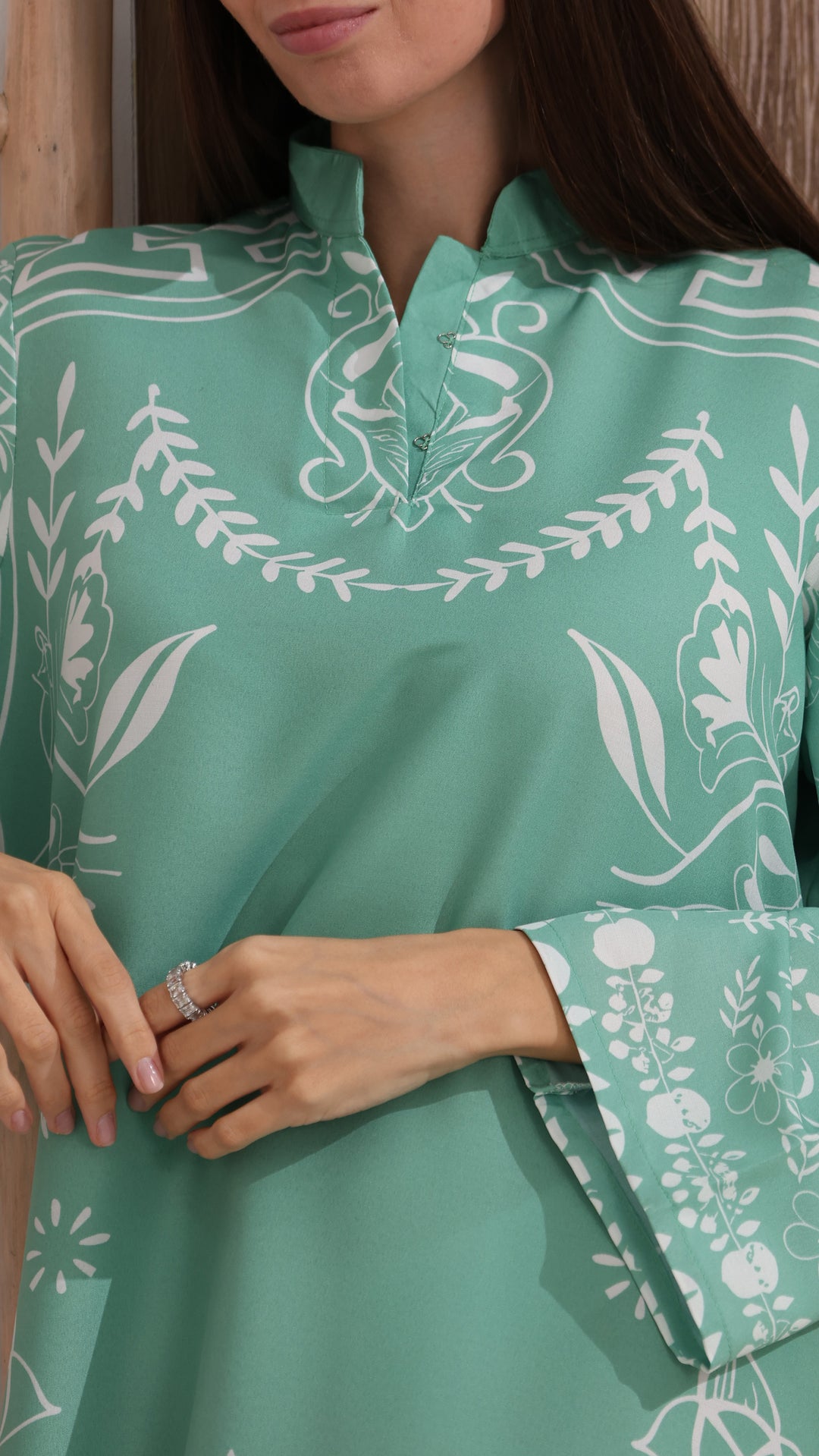 Aqualine Kaftan Dress