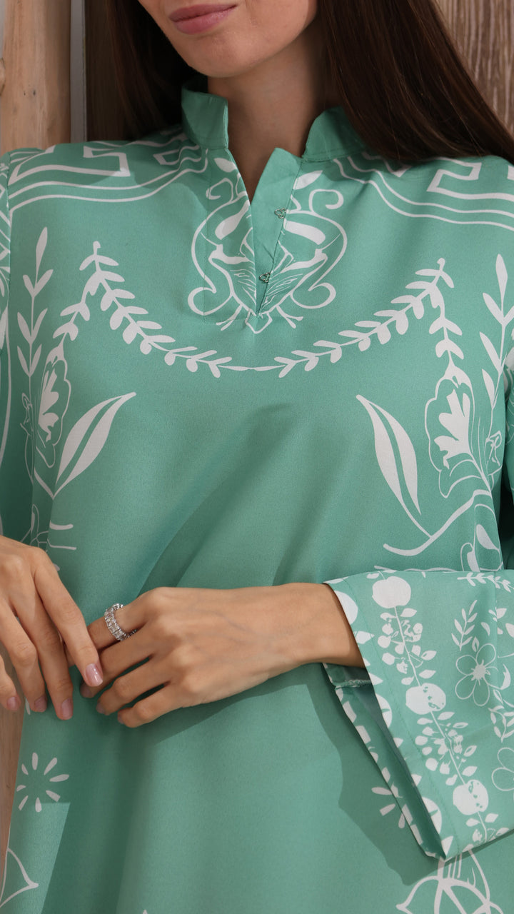 Aqualine Kaftan Dress