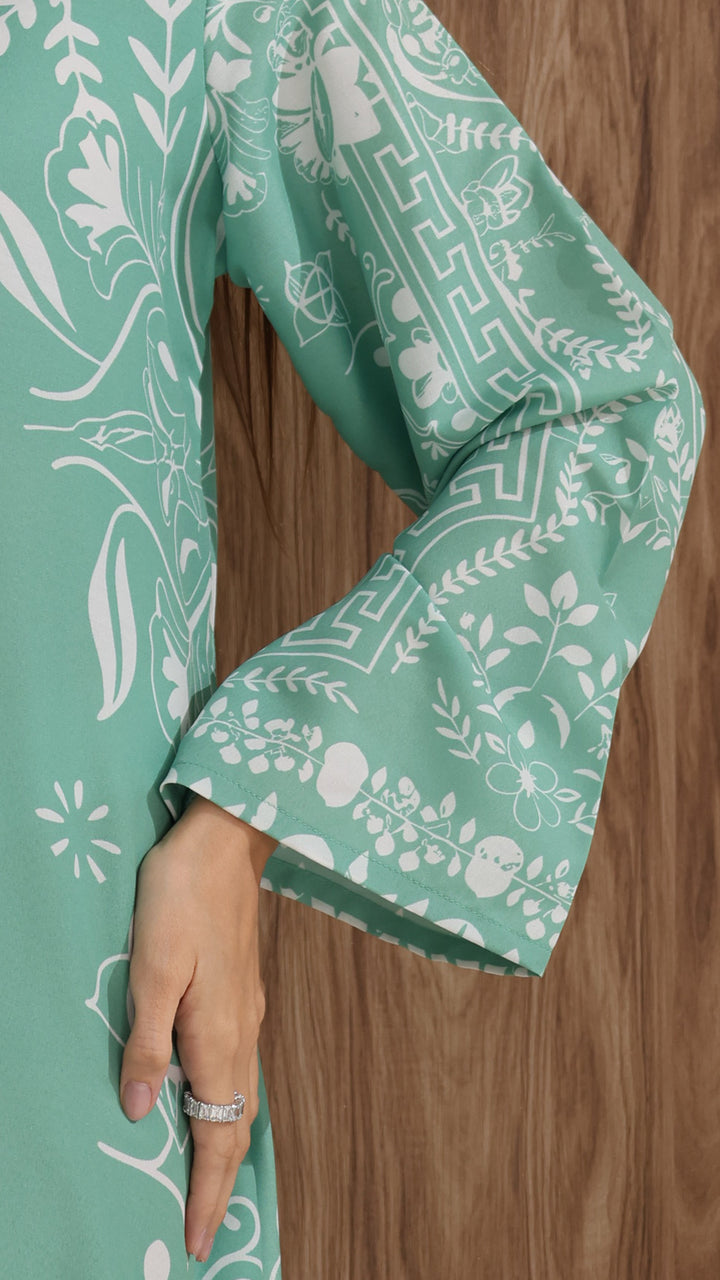 Aqualine Kaftan Dress