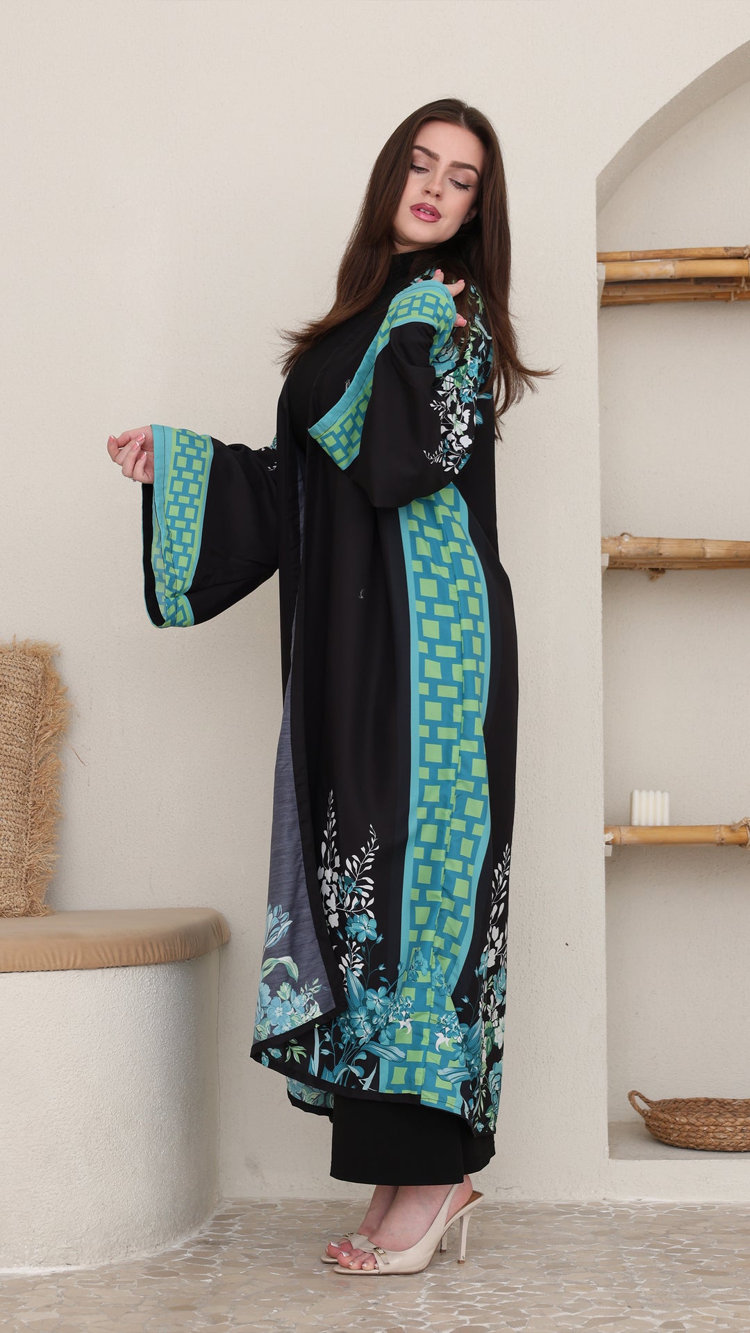 Tivora Open Front Abaya