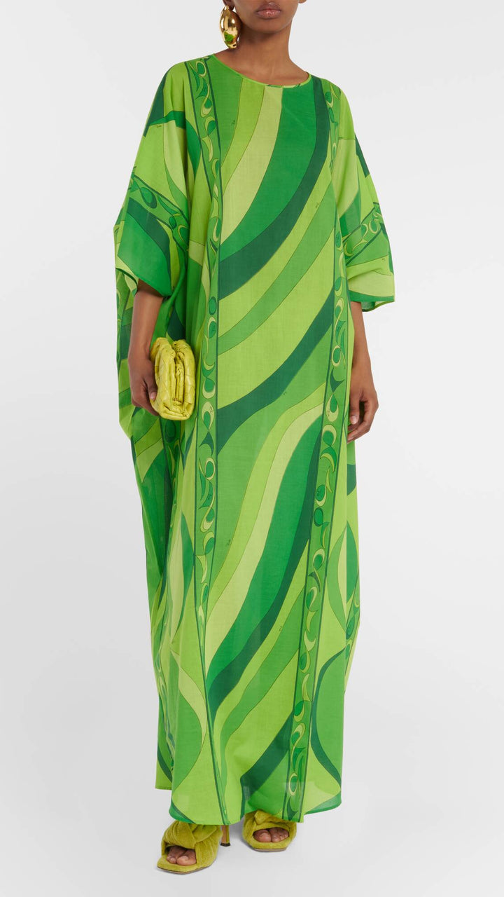 Celestial Green Elegance Kaftan