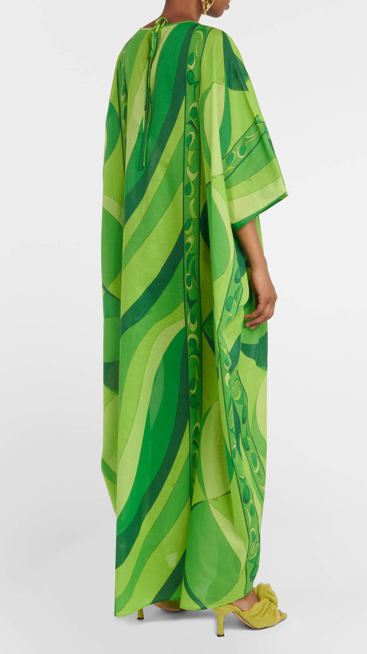 Celestial Green Elegance Kaftan
