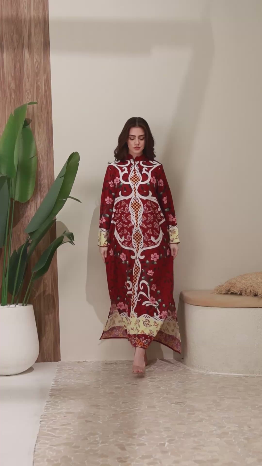 Crimsonelle Kaftan Dress
