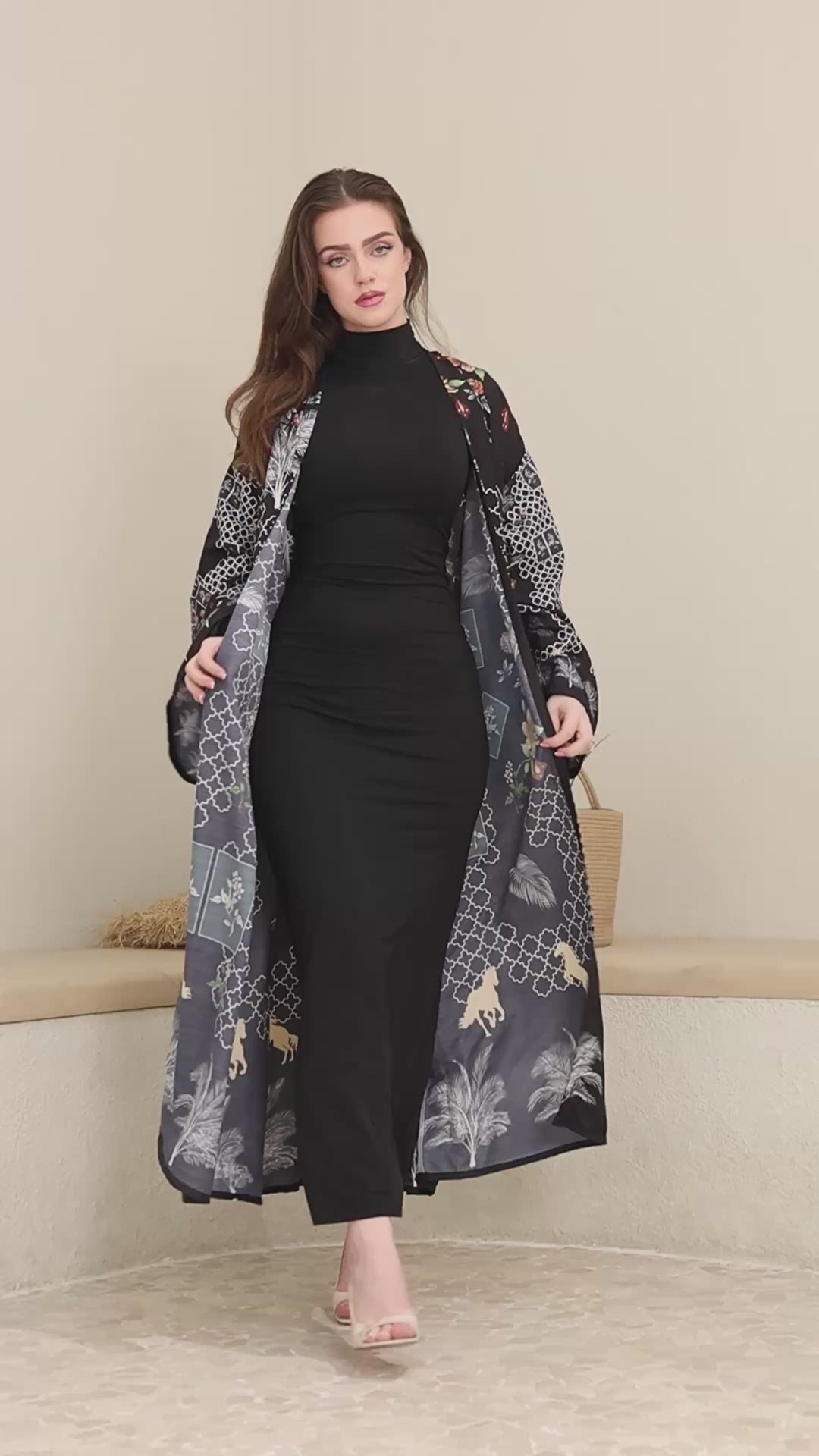 Obsidara Open Front Abaya