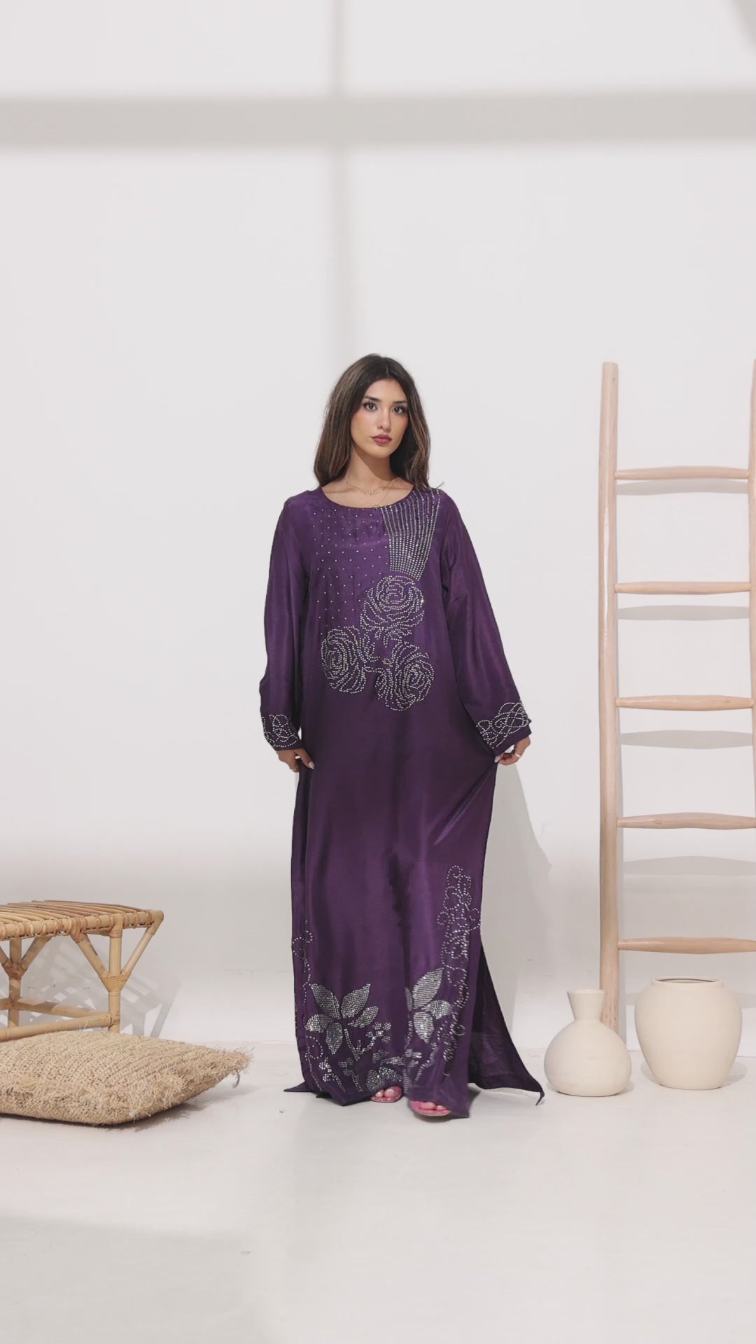 Avelisse Tussar Silk Kaftan Dress