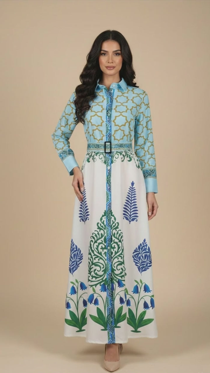 فستان زيرا بلو