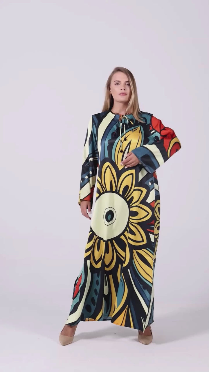 Floral Reverie Kaftan Dress