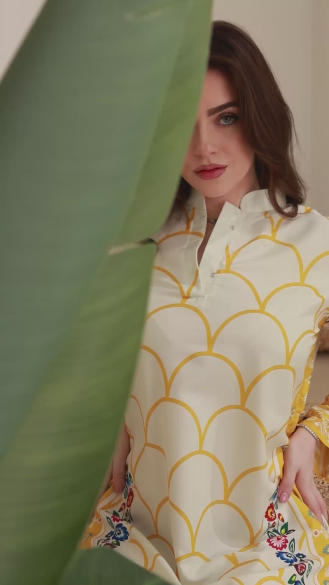 Vibrant Reverie Kaftan Dress