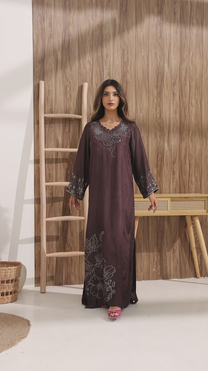 Brivelle Tussar Silk Kaftan Dress