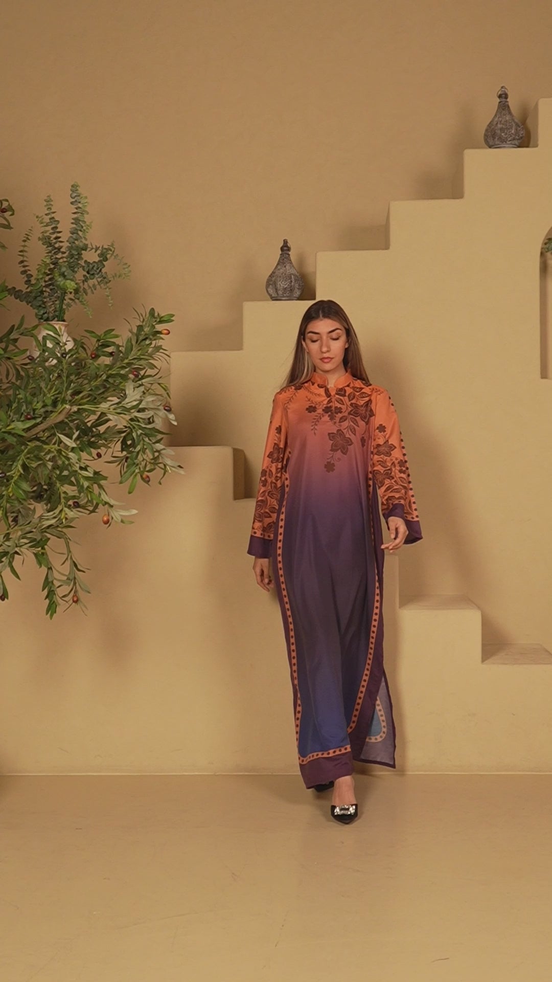 Rovelle Crimson Kaftan Dress