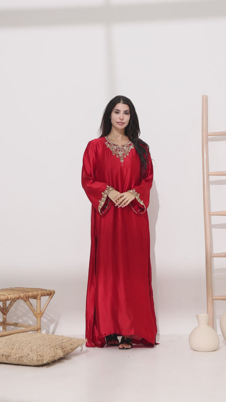 Rubelix Premium Lustrous Silk Kaftan