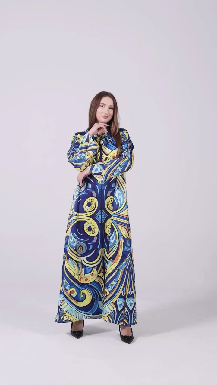 Blue Seraph Kaftan Dress
